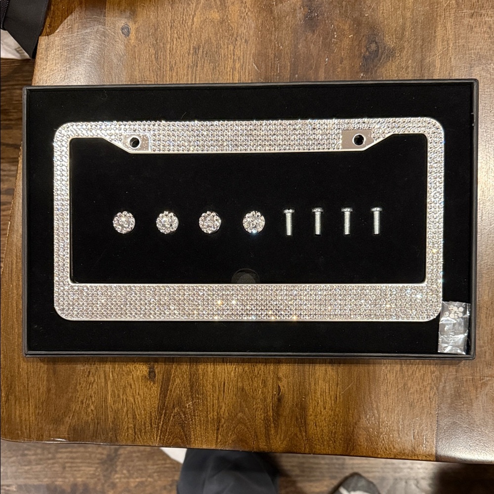 Crystal License Plate Frame NEW